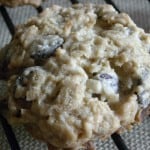 These kitchen sink cookies contain everything but the kitchen sink. Packed full of oats, chocolate chips and coconut.