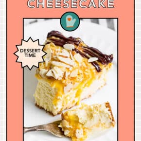 German Chocolate Cheesecake pin for Pinterest.