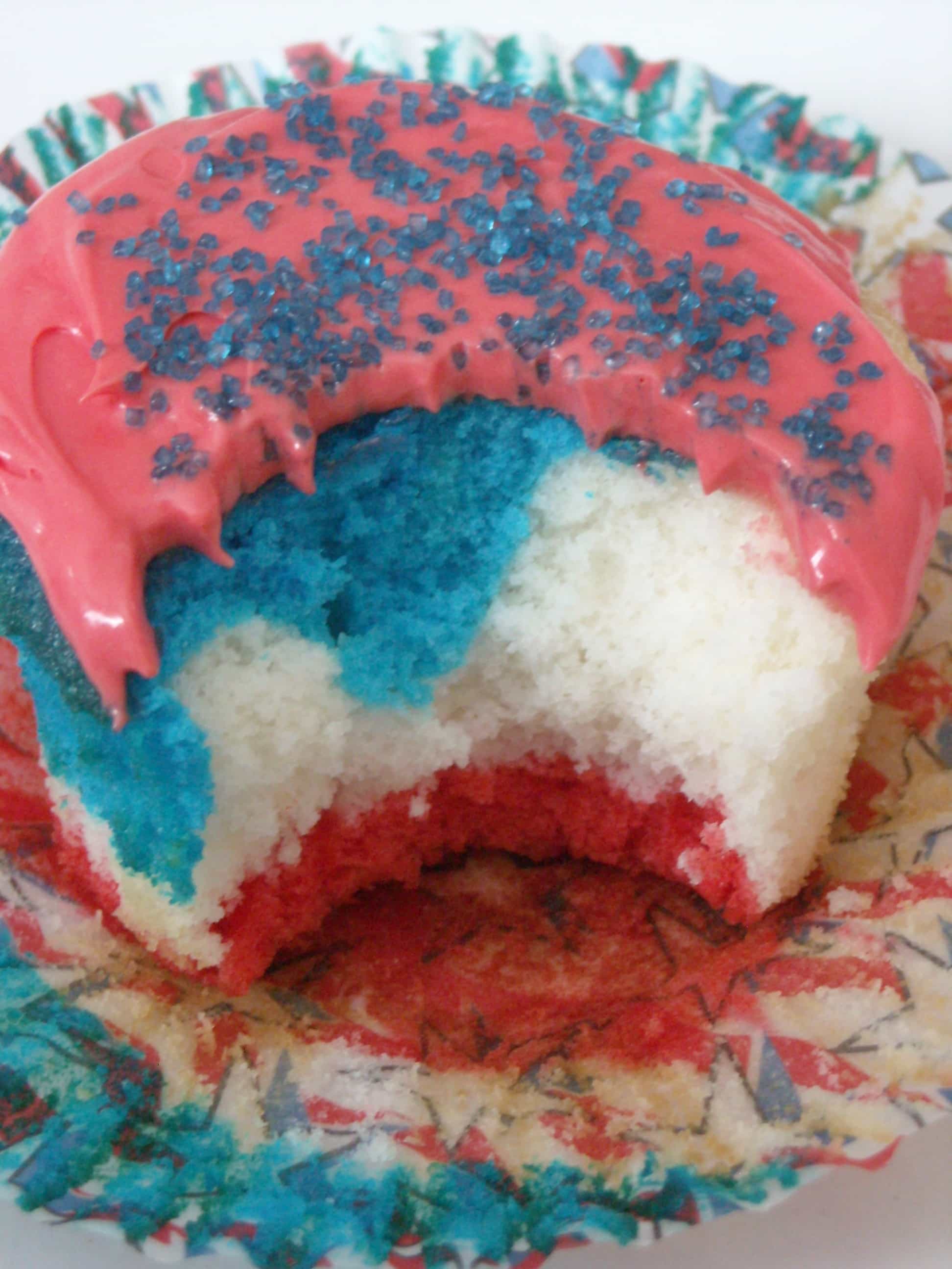 Fourth of July Tie Dye Cupcakes by Nutmeg Nanny