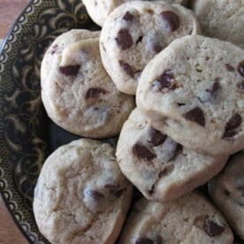 These little chewy chocolate chip cookies are perfect for snacking and milk dipping. Plus the base dough can be used for 5 different type of cookies!