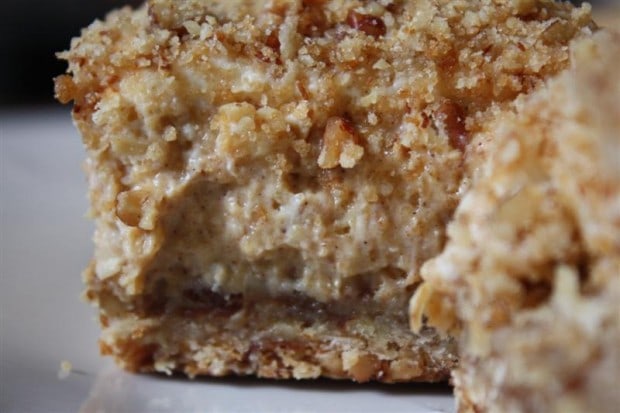 Pumpkin Cheesecake Crumble Squares by Nutmeg Nanny