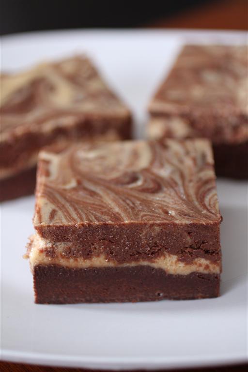 Peanut Butter Chocolate Cheesecake Brownies by Nutmeg Nanny These peanut butter chocolate cheesecake brownies are the perfect combination of delicious flavor. A layer of fudgy brownie topped with chocolate peanut butter swirl cheesecake. What's not to love?