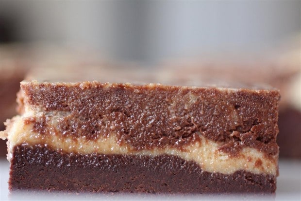 These peanut butter chocolate cheesecake brownies are the perfect combination of delicious flavor. A layer of fudgy brownie topped with chocolate peanut butter swirl cheesecake. What's not to love?