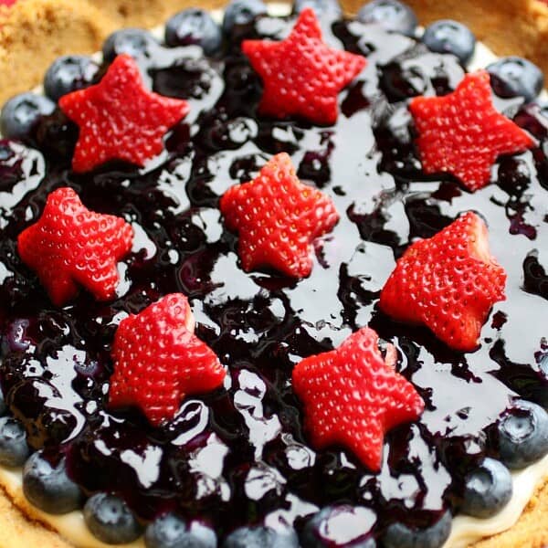 Red, White and Blueberry Sour Cream Tart by Nutmeg Nanny
