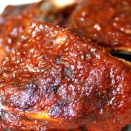 Sticky Spicy Baby Back Ribs by Nutmeg Nanny