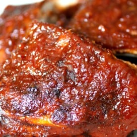 Sticky Spicy Baby Back Ribs by Nutmeg Nanny