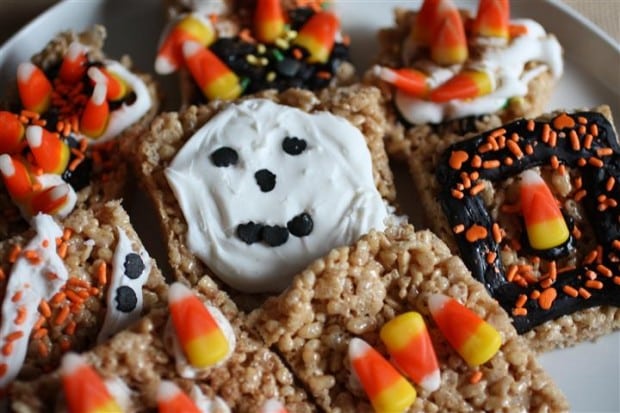 Pumpkin Pie Spice Rice Krispie Treats by Nutmeg Nanny