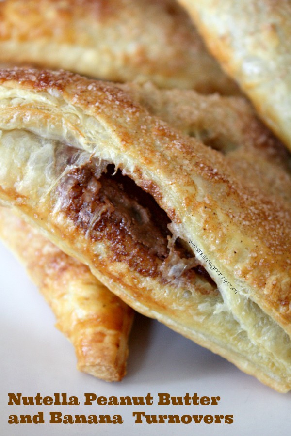 Nutella Peanut Butter and Banana Turnovers by Nutmeg Nanny These super simple Nutella peanut butter and banana turnovers are the perfect weekday dessert. From start to finish ready in just 25 minutes. Hello dessert!