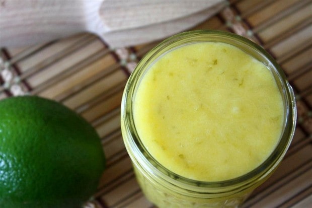 This homemade lime cured is packed full of citrus flavor. It's perfect for desserts or simply slathered on scones or toast. 