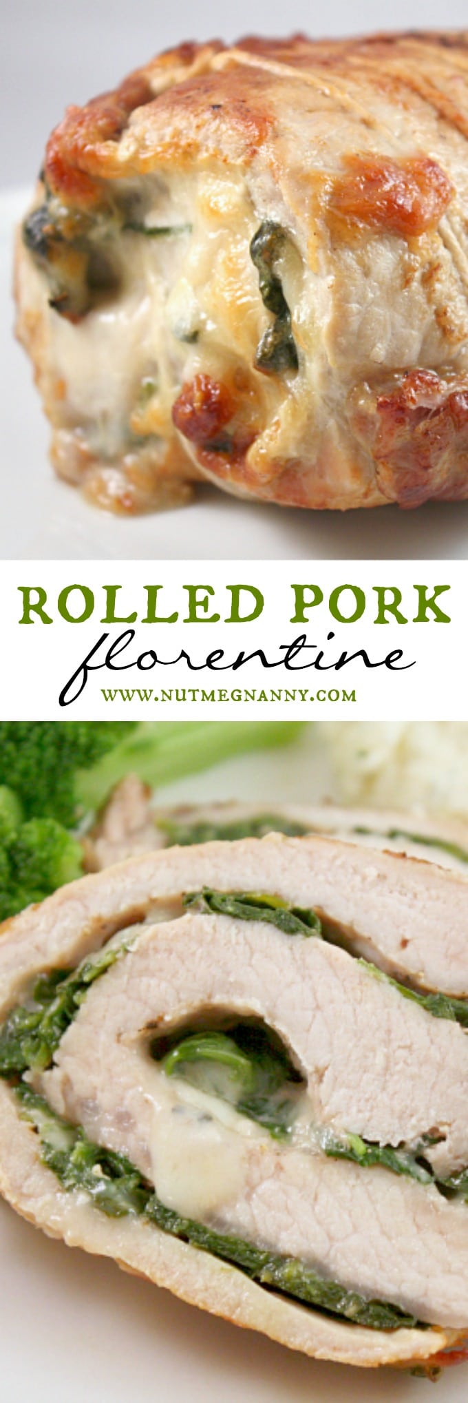 Rolled Pork Florentine pin for Pinterest. 