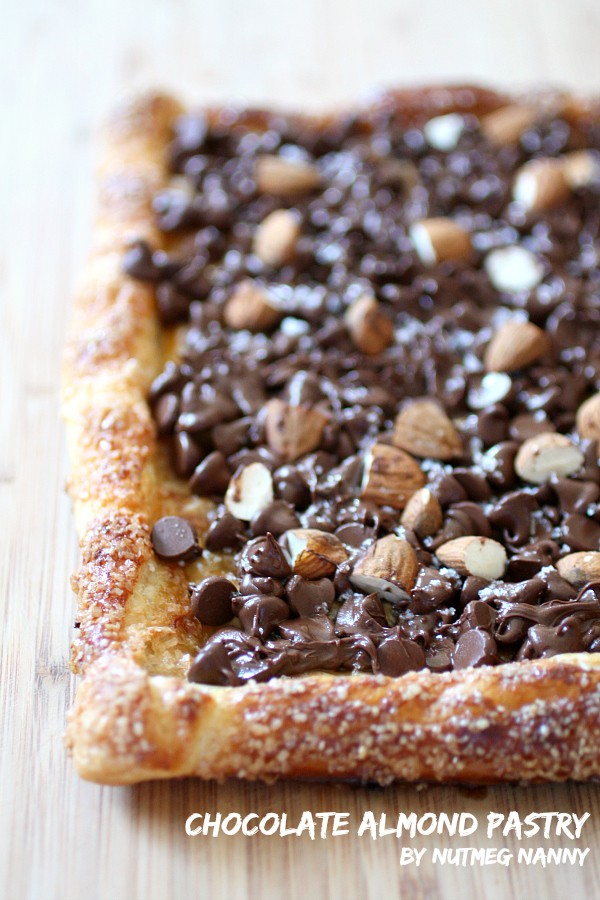 This sweet and simple chocolate almond pastry can be ready in under 30 minutes! Serve with a cup of coffee and enjoy! This sweet and simple chocolate almond pastry can be ready in under 30 minutes! Serve with a cup of coffee and enjoy!