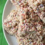 Cake Batter Rice Krispie Treats by Nutmeg Nanny
