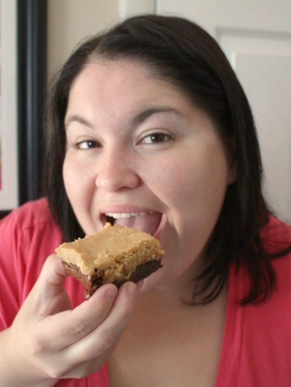 Peanut Butter Frosted Nutella Brownies by Nutmeg Nanny