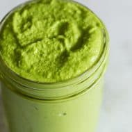 This homemade garlic scape pesto is perfect for pasta, pizza, sandwiches or on top of homemade vegetable soup. It packs TONS of flavor and is made right in your Vitamix, regular blender or food processor. 