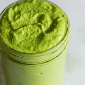 This homemade garlic scape pesto is perfect for pasta, pizza, sandwiches or on top of homemade vegetable soup. It packs TONS of flavor and is made right in your Vitamix, regular blender or food processor. 