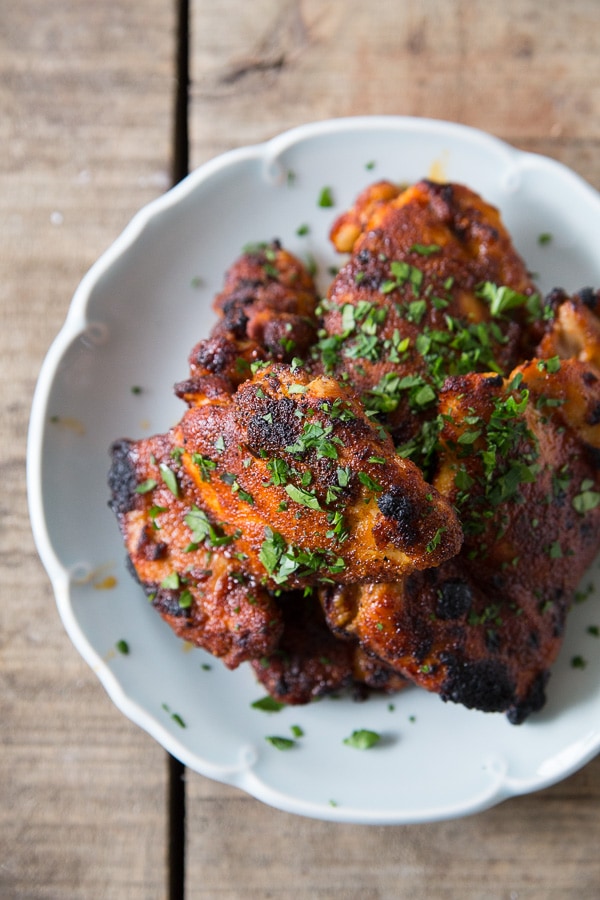 Honey spiced glazed chicken sprinkled with fresh herbs.