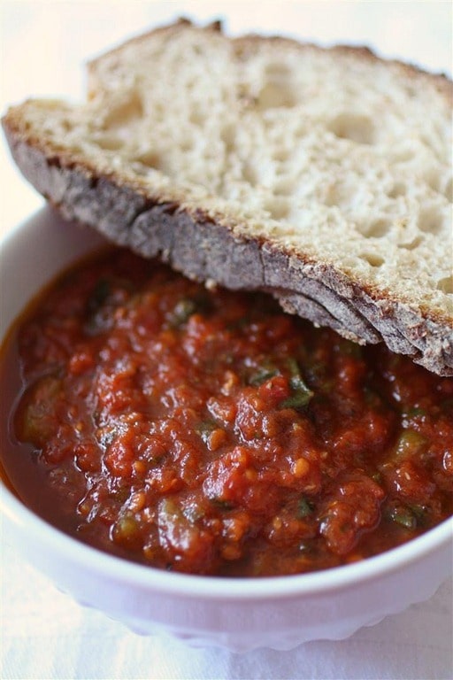 Roasted Garlic Tomato Sauce in a bowl. 