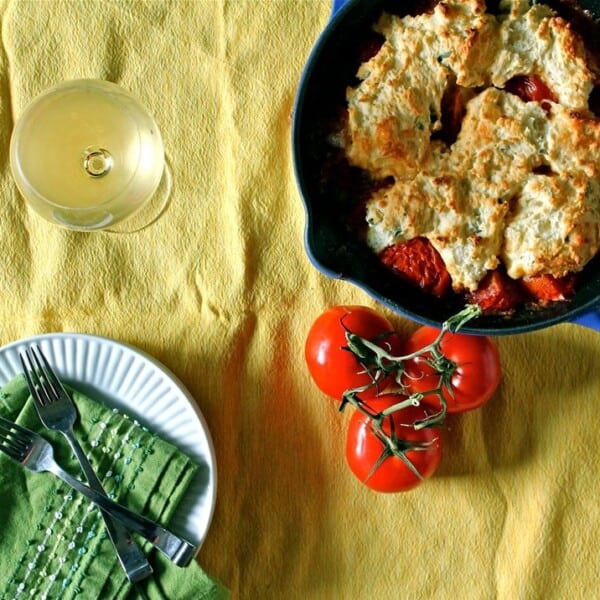 Savory Tomato Cobbler via Nutmeg Nanny