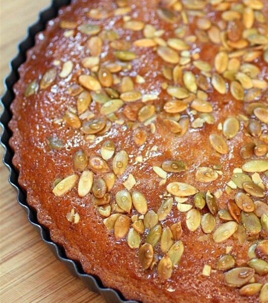 Pumpkin Butter Honey Cake by Nutmeg Nanny