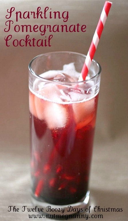 This sparkling pomegranate cocktail is the perfect holiday drink. Full of pomegranate juice, fresh pomegranate seeds, vodka and just a touch of seltzer water.