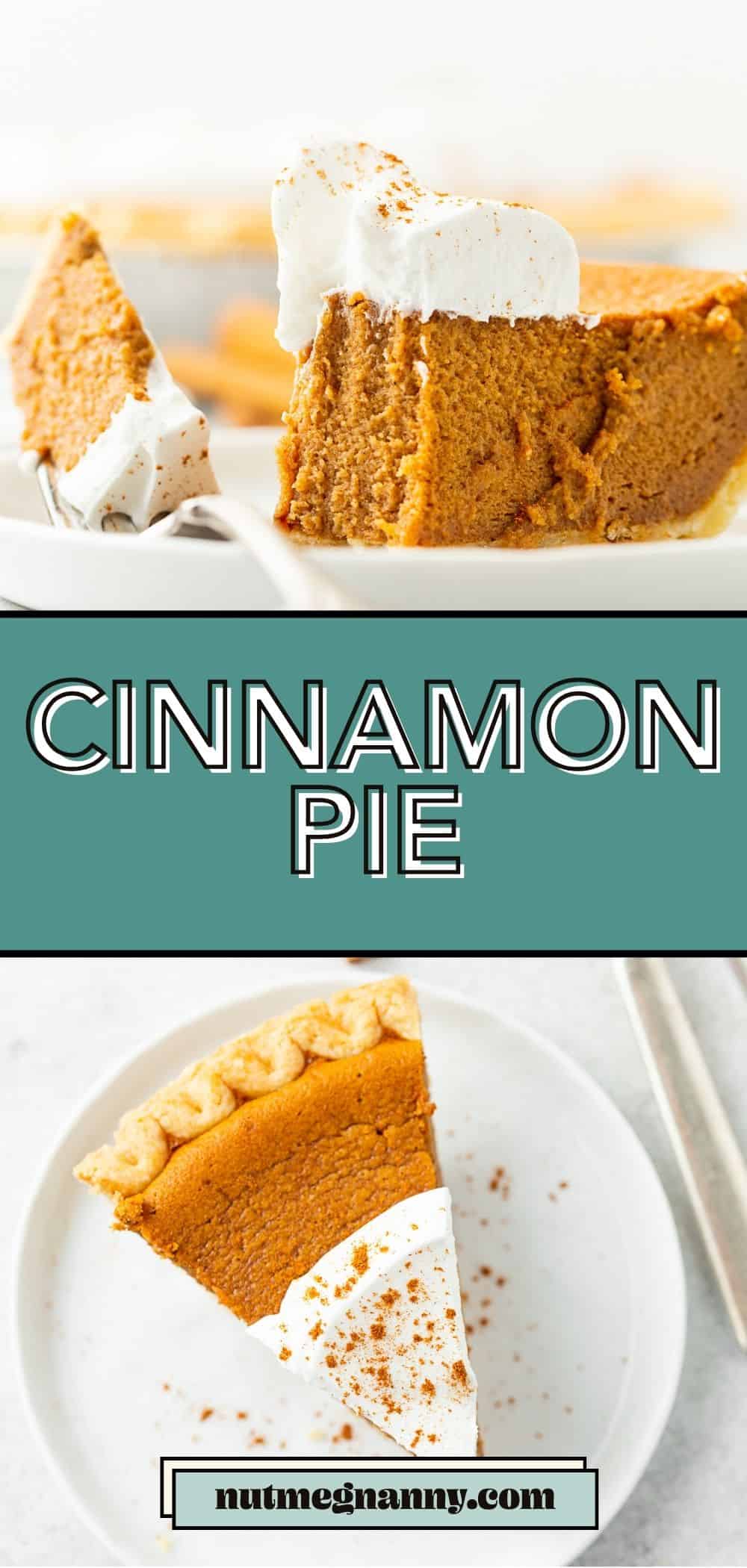 Cinnamon Pie pin for Pinterest. 