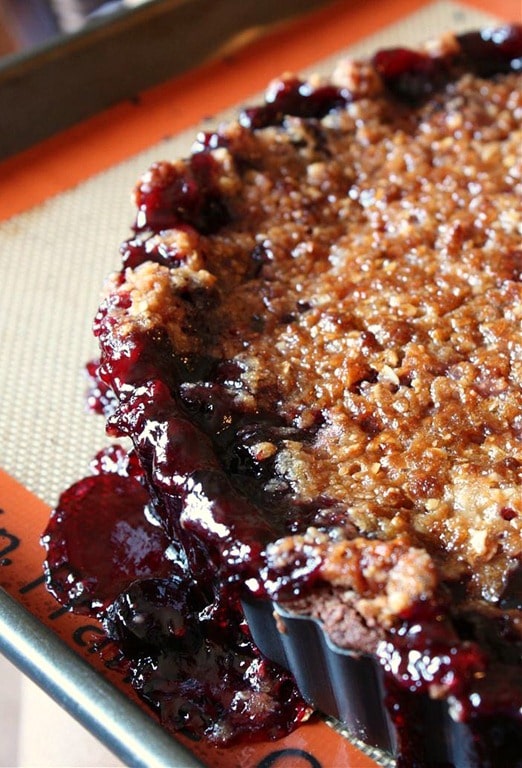 Cherry Pie with Chocolate Crust by NutmegNanny.com