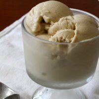 Vanilla Bourbon Ice Cream in a frosted glass