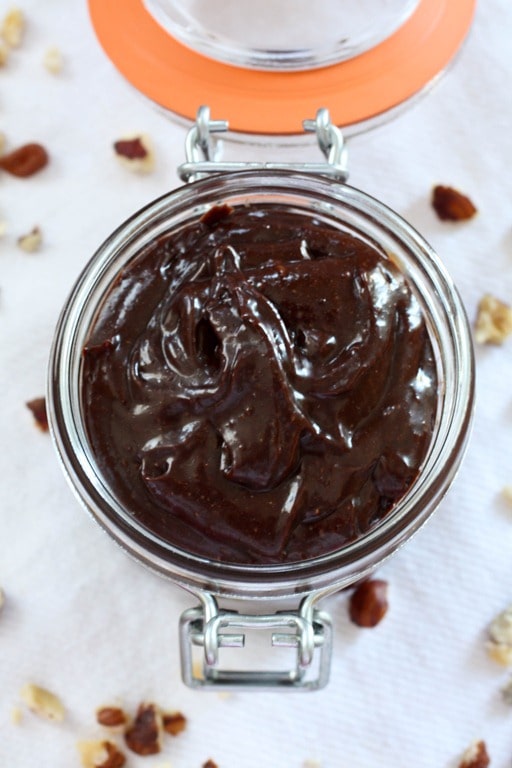 Homemade Nutella: This homemade Nutella is made from all natural ingredients and is so good you will find yourself eating it by the spoonful! Homemade Nutella by Nutmeg Nanny