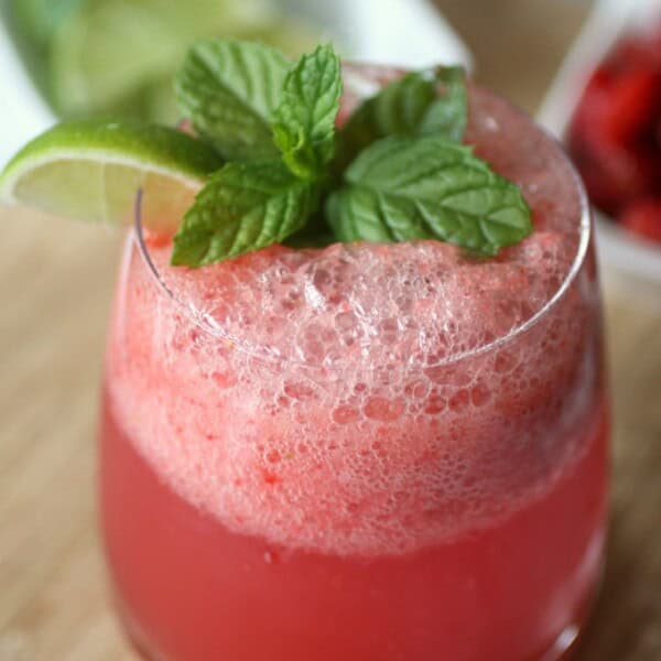 Strawberry Watermelon Agua Fresca by Nutmeg Nanny