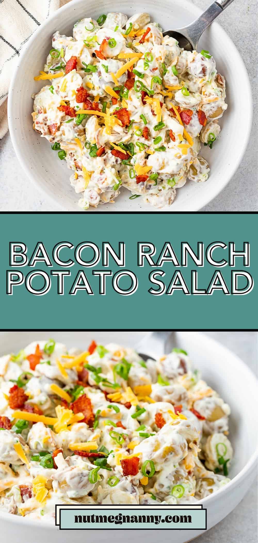 Bacon Ranch Potato Salad pin for Pinterest.