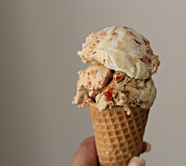 Carrot Cake Ice Cream via Nutmeg Nanny This carrot cake ice cream gives you all the taste of cake packed in a delicious sweet frozen treat. Get into the kitchen and make this right away!