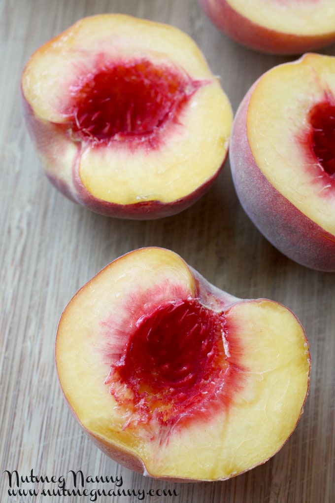 Grilled Peaches with Brown Sugar Sauce by Nutmeg Nanny Grilled Peaches with Brown Sugar Sauce by Nutmeg Nanny