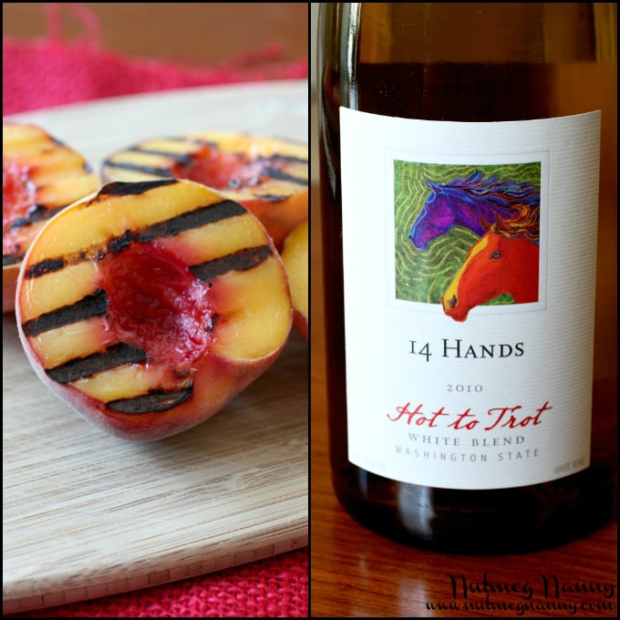 Grilled Peaches with Brown Sugar Sauce by Nutmeg Nanny Grilled Peaches with Brown Sugar Sauce by Nutmeg Nanny