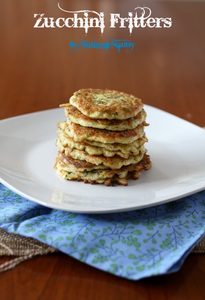 Zucchini Fritters by Nutmeg Nanny These zucchini fritters are super easy to make and are perfect as an appetizer, a light dinner or even a side dish. Time to use up that summer zucchini!