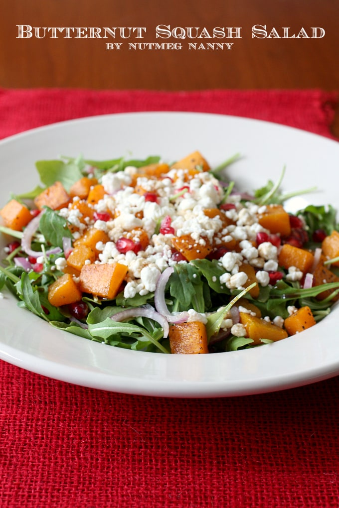 Butternut Squash Salad with goat cheese. 