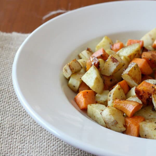 Maple Roasted Sweet Potatoes by Nutmeg Nanny