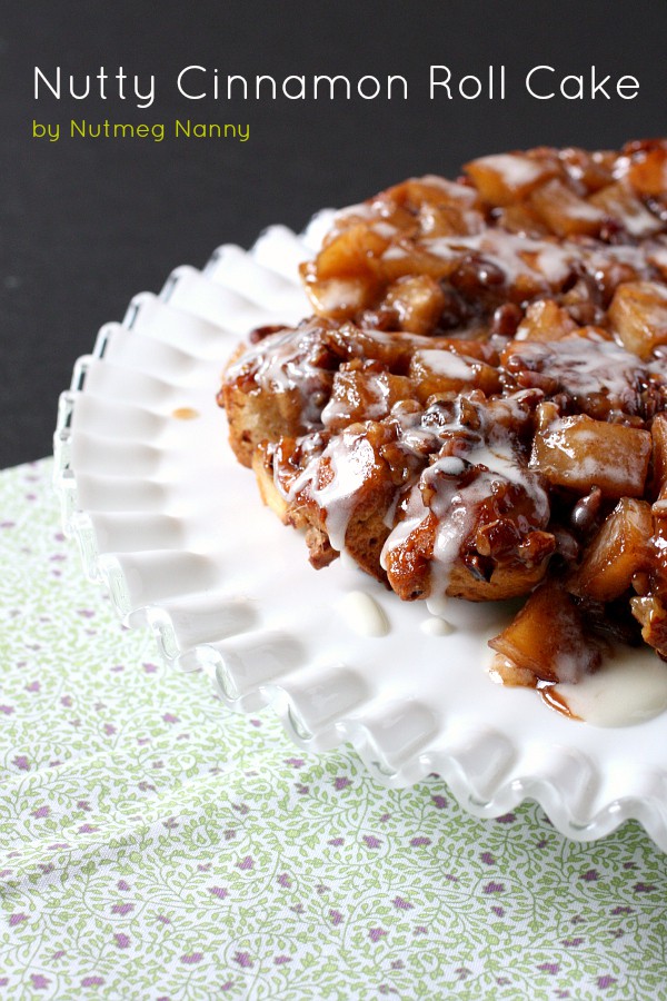 Nutty Cinnamon Roll Apple Cake by Nutmeg Nanny