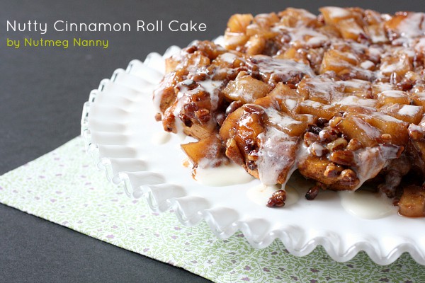 Nutty Cinnamon Roll Apple Cake by Nutmeg Nanny