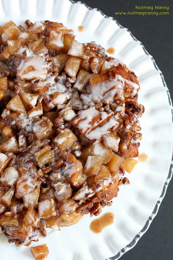 Nutty Cinnamon Roll Apple Cake by Nutmeg Nanny