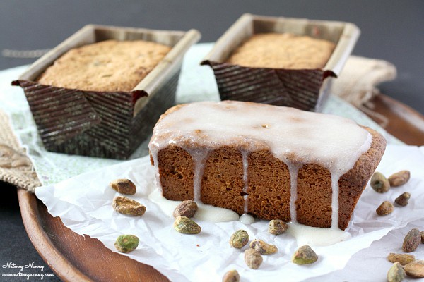 This pistachio pound cake is PACKED full of pistachios and made with white whole wheat flour. If you love nuts this pound cake is calling your name!