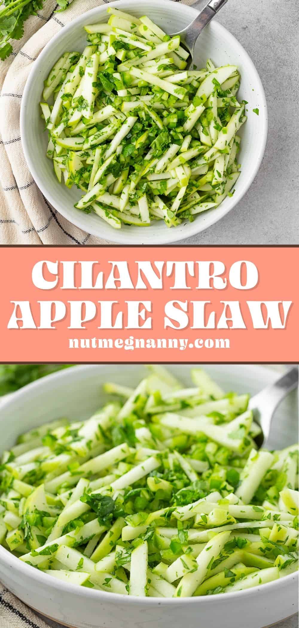 Cilantro Apple Slaw long pin. 