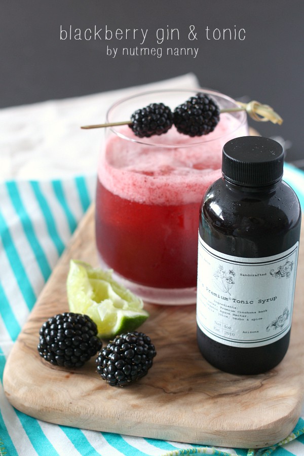 Blackberry Gin & Tonic by Nutmeg Nanny