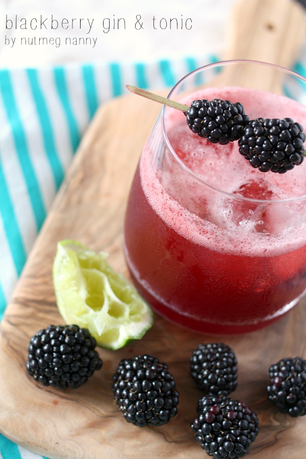 Blackberry Gin & Tonic by Nutmeg Nanny