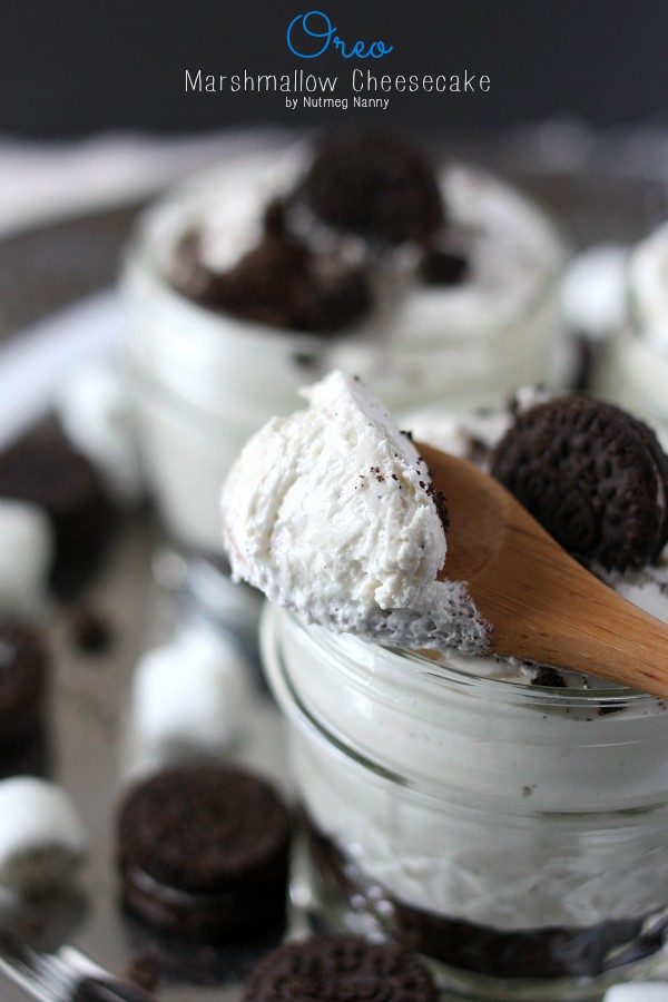 No-Bake Oreo Marshmallow Cheesecake by Nutmeg Nanny