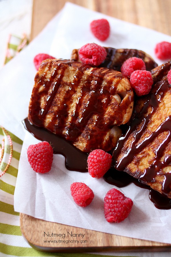 Espresso Angel Food Cake French Toast by Nutmeg Nanny This espresso angel food cake french toast is the perfect breakfast pick me up. Sweet cake dipped in espresso milk and drizzled with chocolate sauce. So delicious and so easy to make!