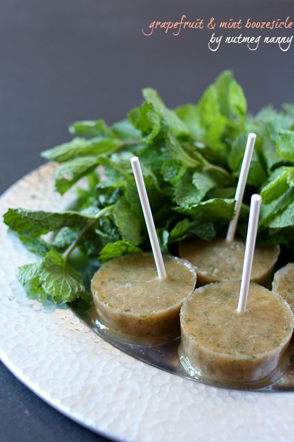 This grapefruit mint boozesicle is packed full of tart grapefruit, fresh mint and just a touch of booze. It's the perfect summertime adult treat. 