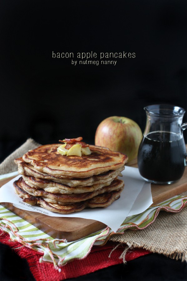 Bacon Apple Pancakes by Nutmeg Nanny