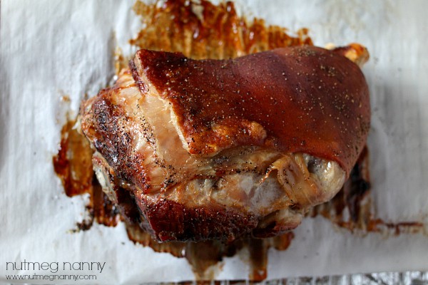 Crispy Roast Pork on a sheet pan. 