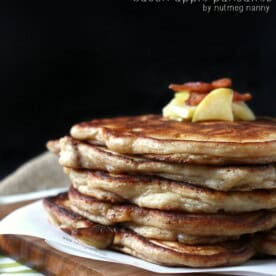 Bacon Apple Pancakes by Nutmeg Nanny