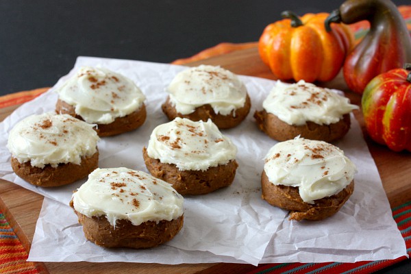 2 Ingredients Pumpkin Cookies via NutmegNanny.com